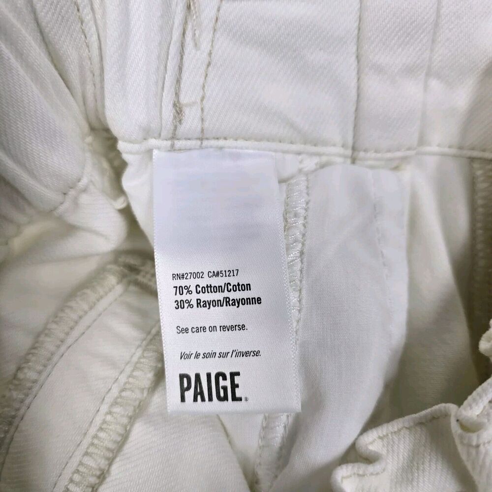 PAIGE Women's Pleated Carrot-Leg Jeans Vanilla Sky Size 25 - Picture 10 of 10